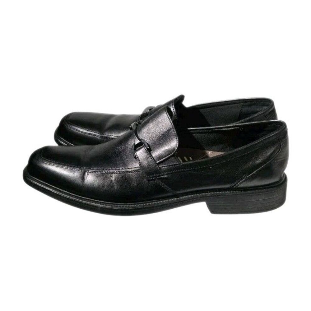 Bostonian Flexlite men's black leather bit loafers-15M